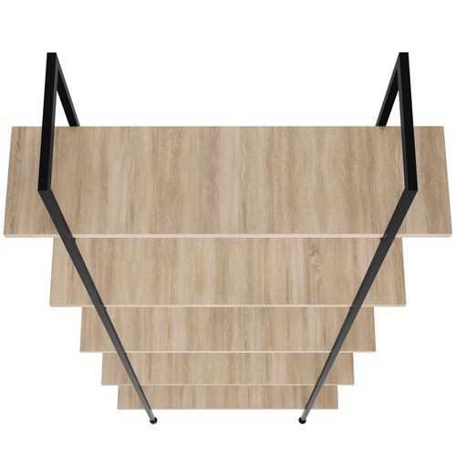 1 étagère Glasgow En Bois Mdf Bois Clair Industriel, Chêne Sonoma