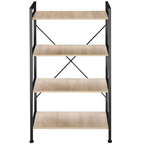 étagère Leeds En Bois Mdf Bois Clair Industriel, Chêne Sonoma