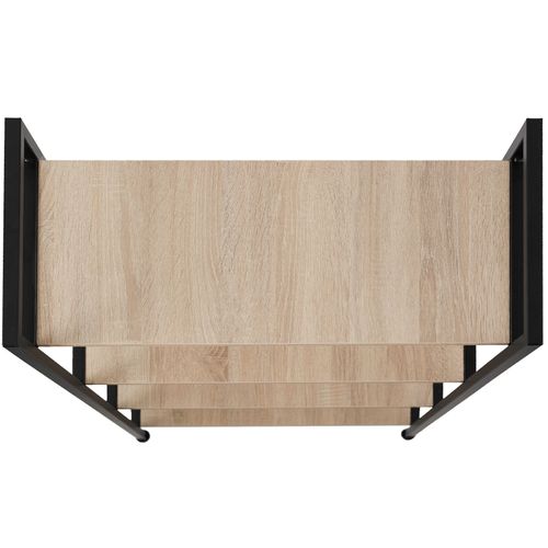 étagère Leeds En Bois Mdf Bois Clair Industriel, Chêne Sonoma