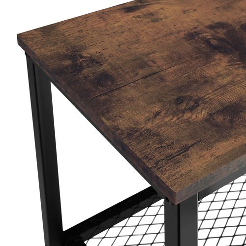 1 Console Bristol En Bois Mdf Bois Foncé Industriel, Rustique