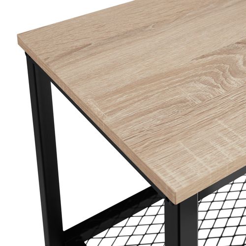 Console Style Industriel 100x30x81 Cm En Panneau De Fibres Bois Clair