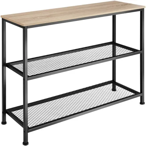 Console Style Industriel 100x30x81 Cm En Panneau De Fibres Bois Clair