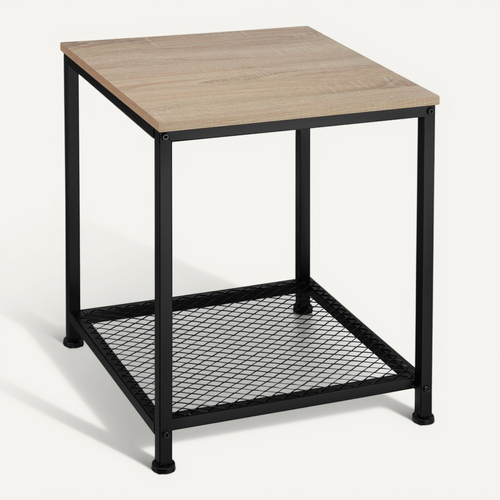 Table D'appoint Derby En Bois Mdf Bois Clair Industriel, Chêne Sonoma