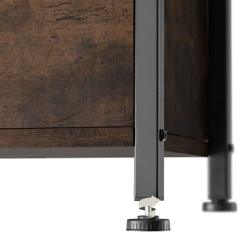 1 Armoire D'appoint Cork En Bois Mdf Bois Foncé Industriel, Rustique