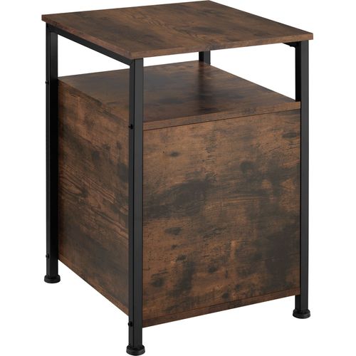 1 Armoire D'appoint Cork En Bois Mdf Bois Foncé Industriel, Rustique