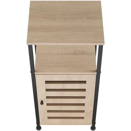 Armoire D'appoint Durham En Bois Mdf Bois Clair Industriel, Chêne Sonoma