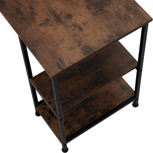 Bureau Hamilton En Bois Mdf Bois Foncé Industriel, Rustique