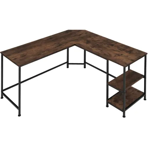 Bureau Hamilton En Bois Mdf Bois Foncé Industriel, Rustique