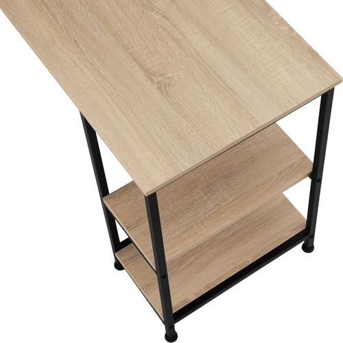 1 Bureau Hamilton En Bois Mdf Bois Clair Industriel, Chêne Sonoma