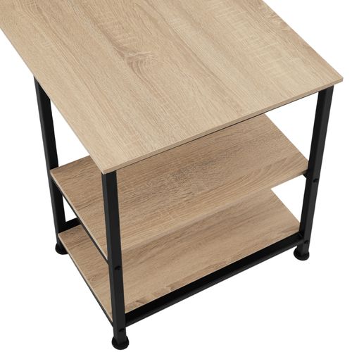 1 Bureau Hamilton En Bois Mdf Bois Clair Industriel, Chêne Sonoma