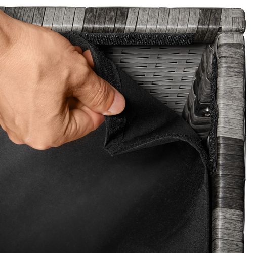 Coffre De Jardin Structure En Aluminium 145x82,5x79,5cm 750l Résine Tressée Uv