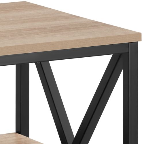Table D'appoint Nottingham En Bois Mdf Bois Clair Industriel, Chêne Sonoma