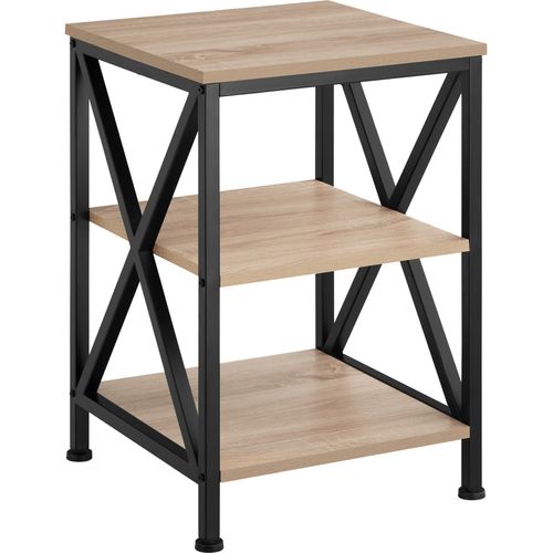 Table D'appoint Nottingham En Bois Mdf Bois Clair Industriel, Chêne Sonoma