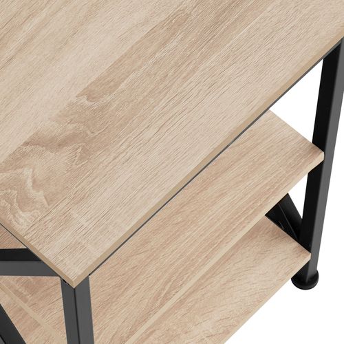 Table D'appoint Nottingham En Bois Mdf Bois Clair Industriel, Chêne Sonoma