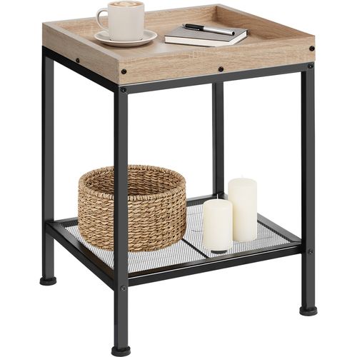 Table D'appoint Rochester En Bois Mdf Bois Clair Industriel, Chêne Sonoma