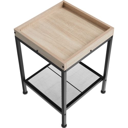 Table D'appoint Rochester En Bois Mdf Bois Clair Industriel, Chêne Sonoma