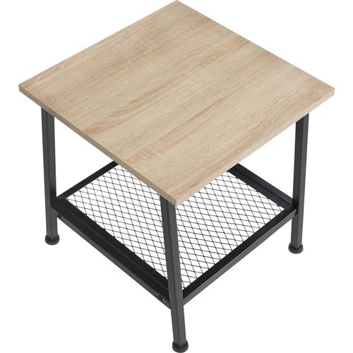 Table D'appoint Bedford En Bois Mdf Bois Clair Industriel, Chêne Sonoma