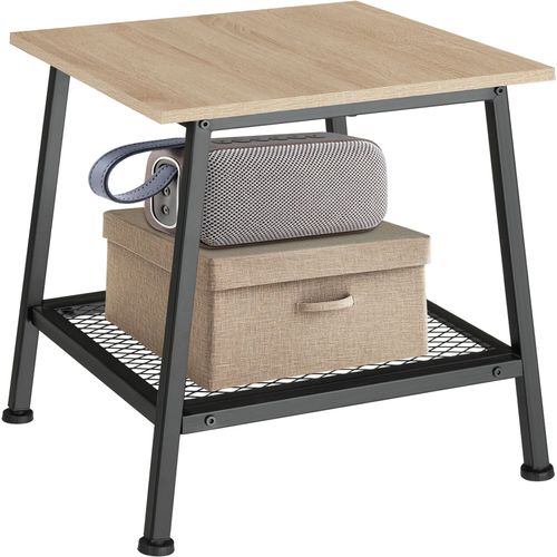 Table D'appoint Bedford En Bois Mdf Bois Clair Industriel, Chêne Sonoma