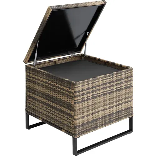 Canapé De Jardin Lounge En Rotin Marron Naturel  128.5 X 66 X 63.5 Cm