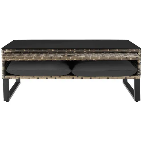 Canapé De Jardin Lounge En Rotin Marron Naturel  128.5 X 66 X 63.5 Cm