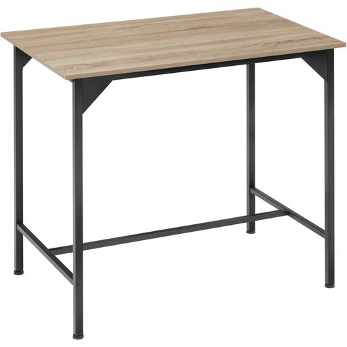 1 Ensemble Table De Bistrot édimbourg En Bois Mdf Bois Clair Industriel, Chêne Sonoma