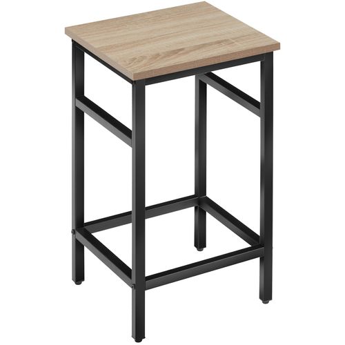 1 Ensemble Table De Bistrot édimbourg En Bois Mdf Bois Clair Industriel, Chêne Sonoma