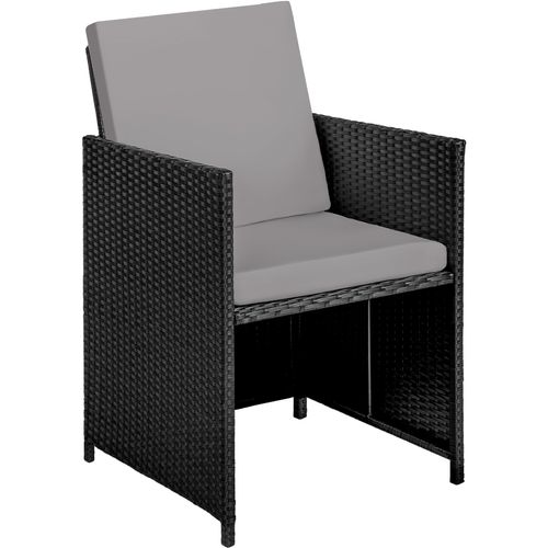 Salon De Jardin Noir/gris  53 X 53 X 87 Cm