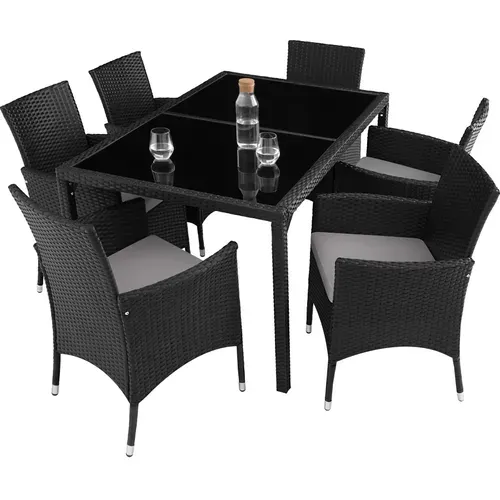 Salon De Jardin Noir/gris  60 X 55 X 83 Cm