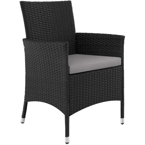 Salon De Jardin Noir/gris  60 X 55 X 83 Cm