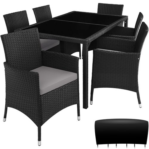 Salon De Jardin Noir/gris  60 X 55 X 83 Cm