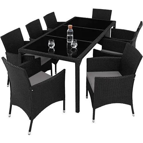 Salon De Jardin Noir/gris  60 X 55 X 83 Cm