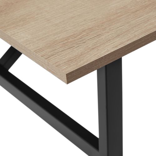 1 Table De Salle À Manger Swansea En Bois Mdf Bois Clair Industriel, Chêne Sonoma