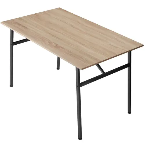 1 Table De Salle À Manger Swansea En Bois Mdf Bois Clair Industriel, Chêne Sonoma