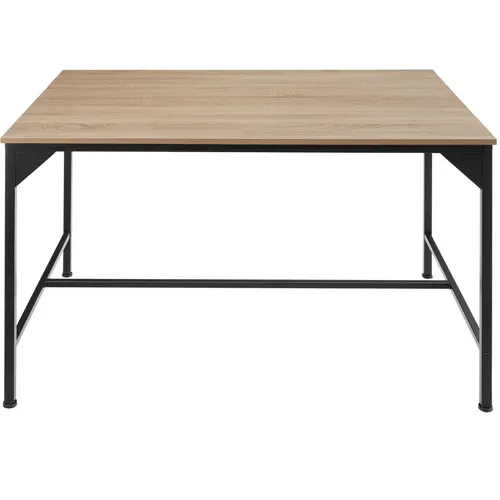 Table De Salle à Manger Belfast En Bois Mdf Bois Clair Industriel, Chêne Sonoma