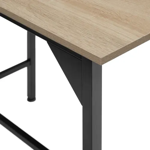 Table De Salle à Manger Belfast En Bois Mdf Bois Clair Industriel, Chêne Sonoma