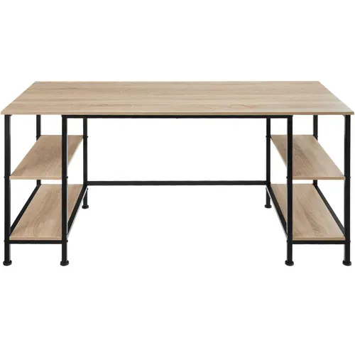 1 Bureau Stoke En Bois Mdf Bois Clair Industriel, Chêne Sonoma
