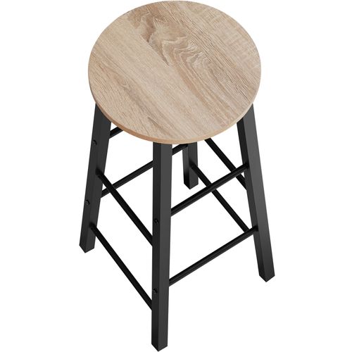 Lot De 2 Tabourets De Bar En Panneau Aggloméré 72,5 Cm Bois Clair