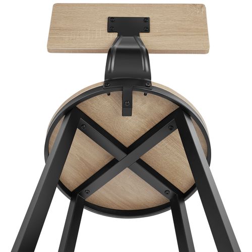 Lot De 2 Tabourets De Bar En Panneau Aggloméré Bois Clair