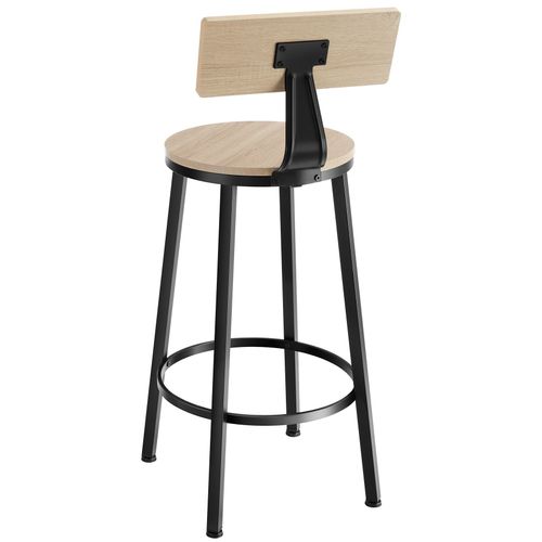 Lot De 2 Tabourets De Bar En Panneau Aggloméré Bois Clair