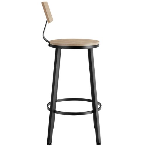 Lot De 2 Tabourets De Bar En Panneau Aggloméré Bois Clair