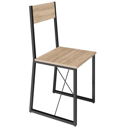 Ensemble Chaises De Salle à Manger Margate En Panneau Aggloméré Bois Clair Industriel, Chêne Son