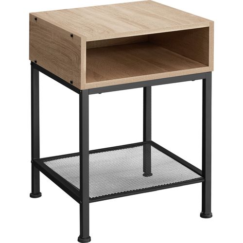 Table De Chevet Harlow En Panneau Aggloméré Bois Clair Industriel, Chêne Sonoma