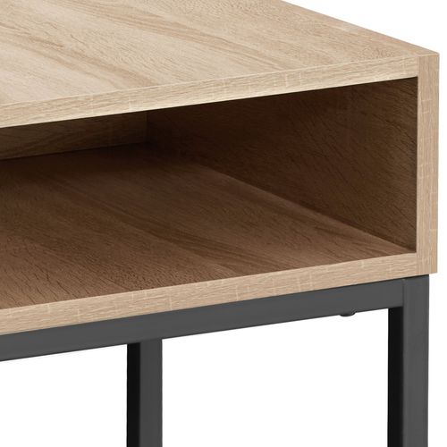 Table De Chevet Harlow En Panneau Aggloméré Bois Clair Industriel, Chêne Sonoma