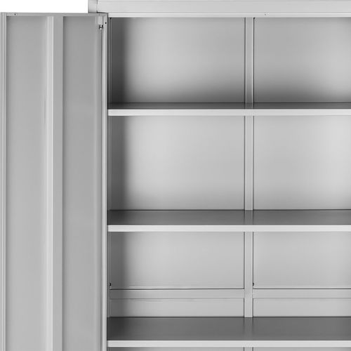 Armoire De Classement Avec Cinq Etagères Acier 40x80x180cm - Serrure Et Tablettes Ajustables