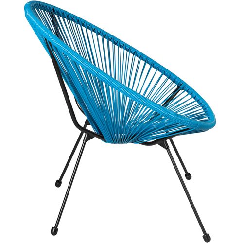 Lot De 2 Chaises De Jardin Pliantes Santana En Acier Bleu