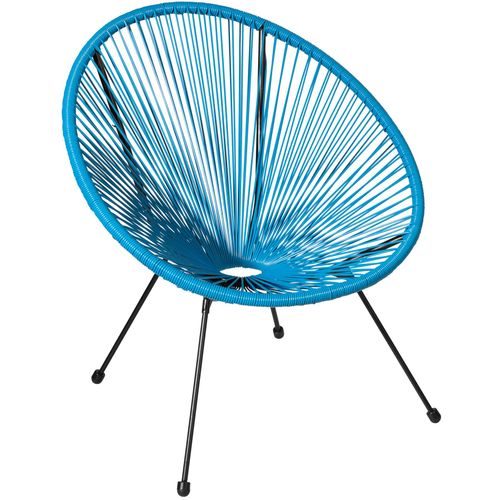 Lot De 2 Chaises De Jardin Pliantes Santana En Acier Bleu
