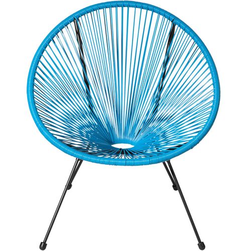 Lot De 2 Chaises De Jardin Pliantes Santana En Acier Bleu