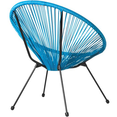 Lot De 2 Chaises De Jardin Pliantes Santana En Acier Bleu
