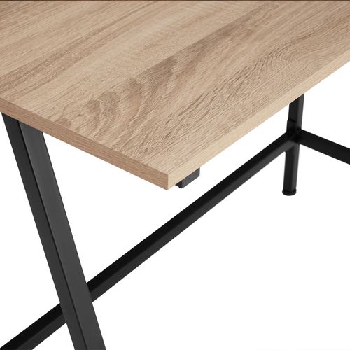 1 Bureau Newton En Panneau Aggloméré Bois Clair Industriel, Chêne Sonoma