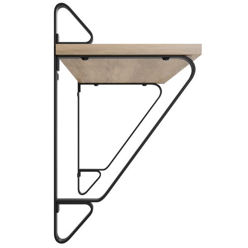 Lot De 2 étagères Murales Style Industriel 15kg Max. Bois Clair